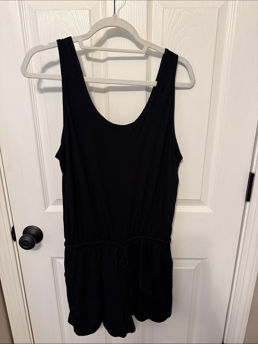 Classic Black Womens Sleeveless Romper - Comfortable One-Piece